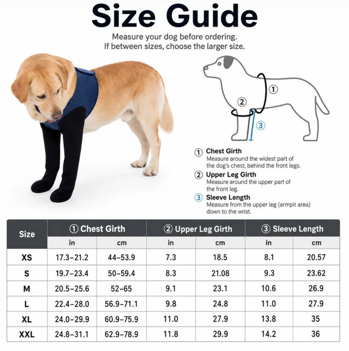 Anti-Licking Front Leg Sleeve