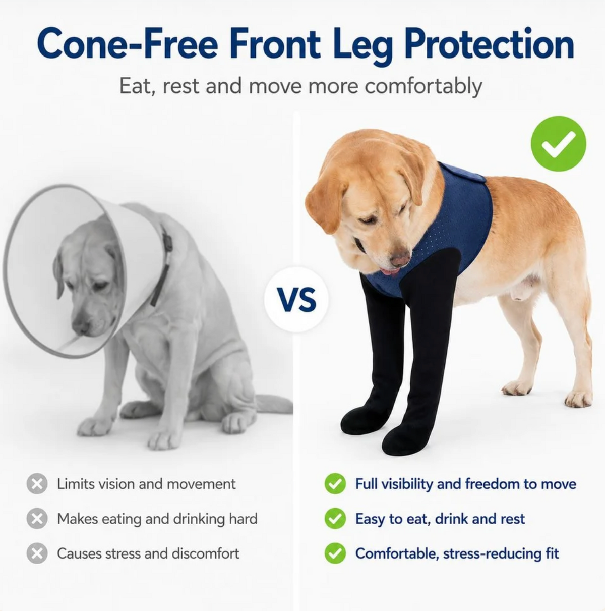 Anti-Licking Front Leg Sleeve